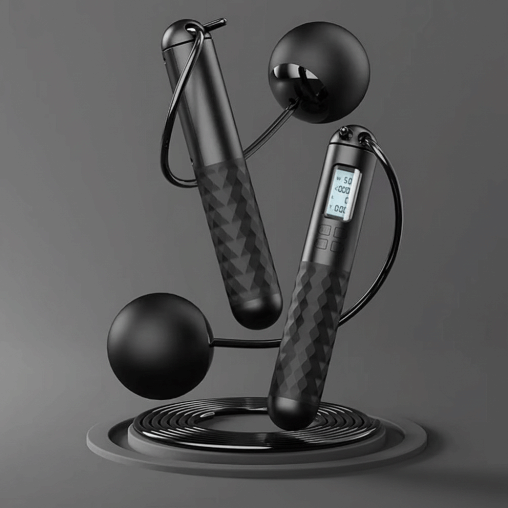 Smart Jump Rope Digital Counter - Corda de Pular Portátil Sem Fio,
