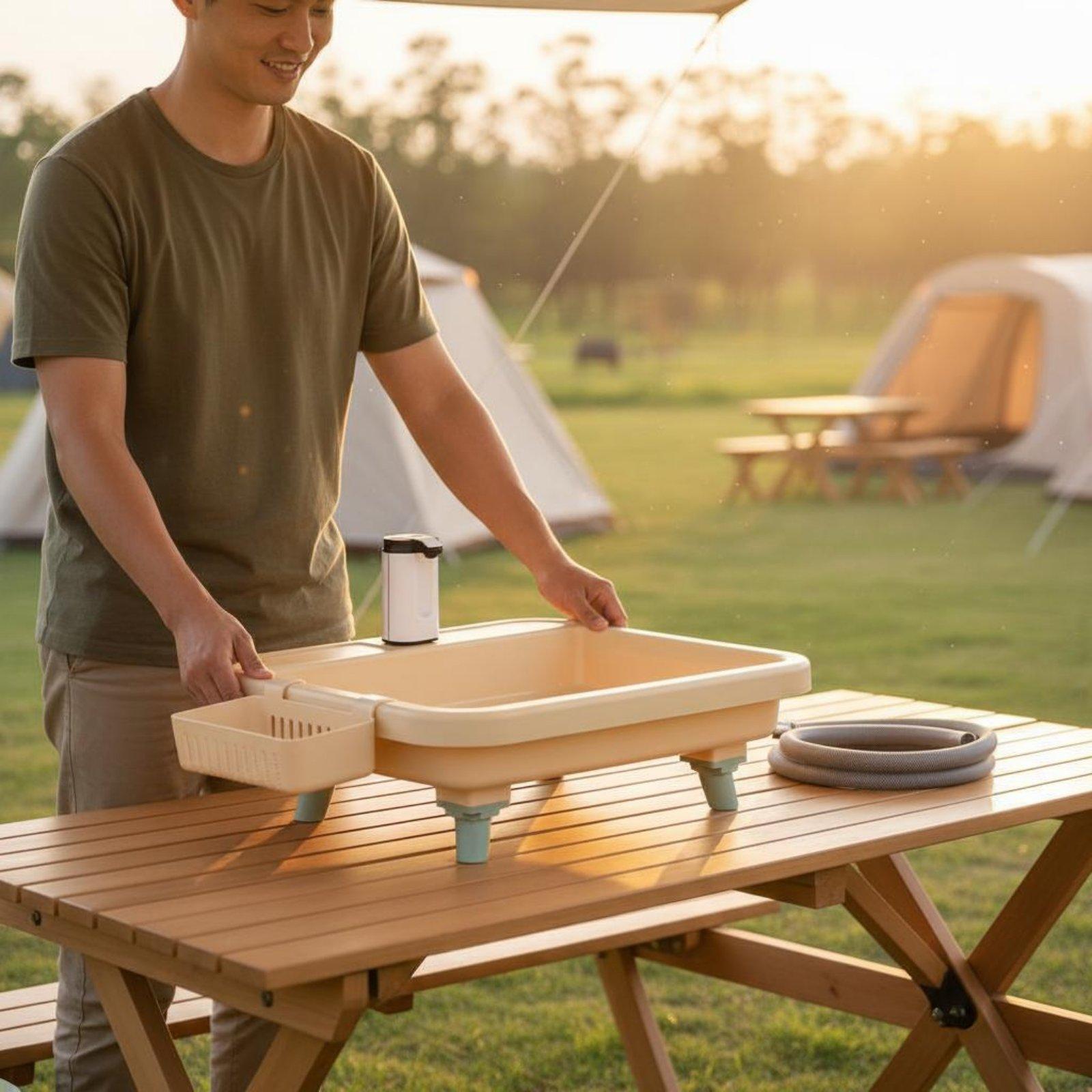 Camping - Pia Portátil para Camping com Torneira