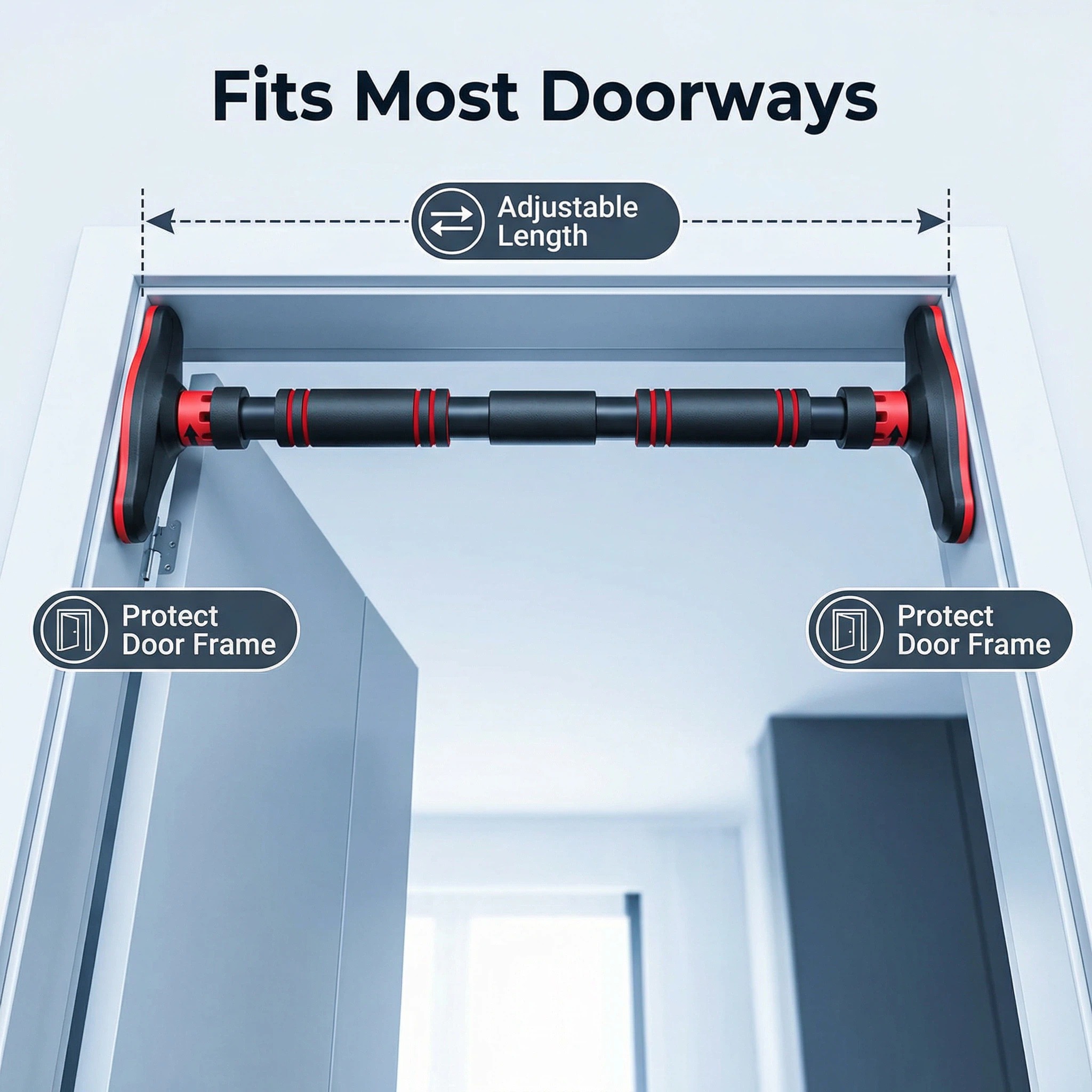 Door Pull Up Bar No Screw - Barra de Exercícios Multifuncional para Porta,