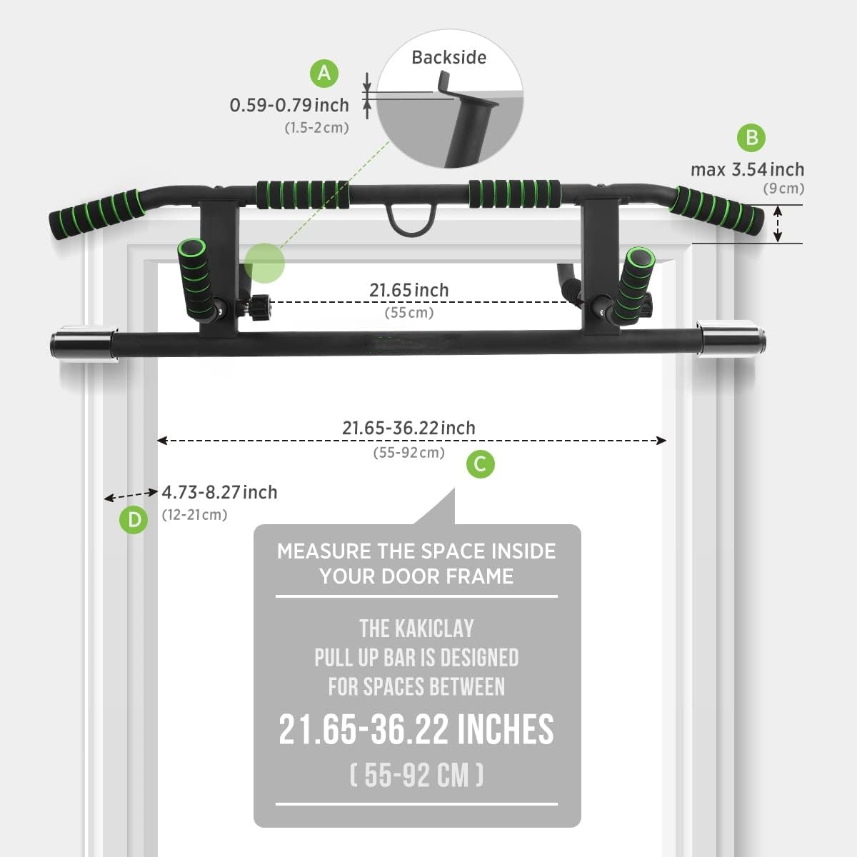 Door Pull Up Bar No Screw - Barra de Exercícios para Porta Wellshow