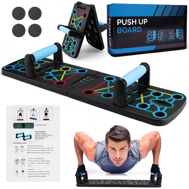 Push Up Board Foldable Multi Function - Equipamento de exercício dobrável multifuncional Suporte