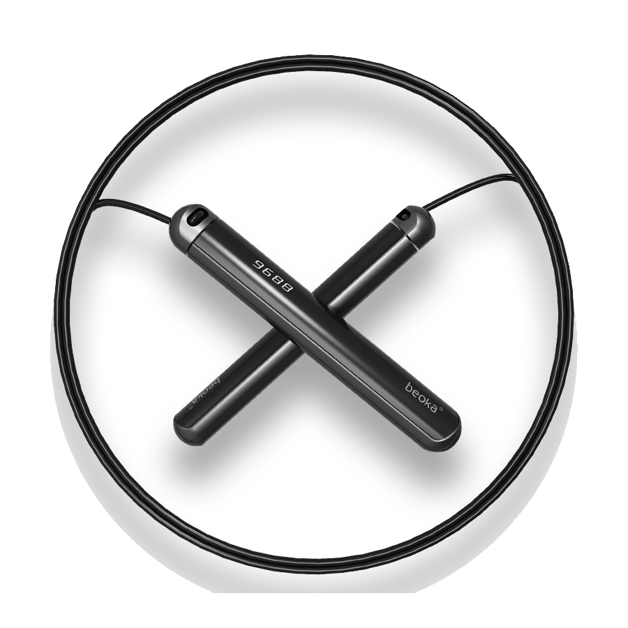 Smart Jump Rope Digital Counter - Cabo longo conectado inteligente sem fio,