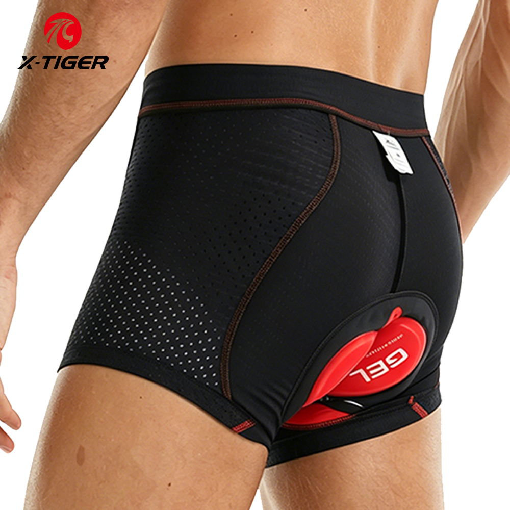 Padded Cycling Shorts 5D Gel - X-tiger ciclismo roupa interior pro 5d