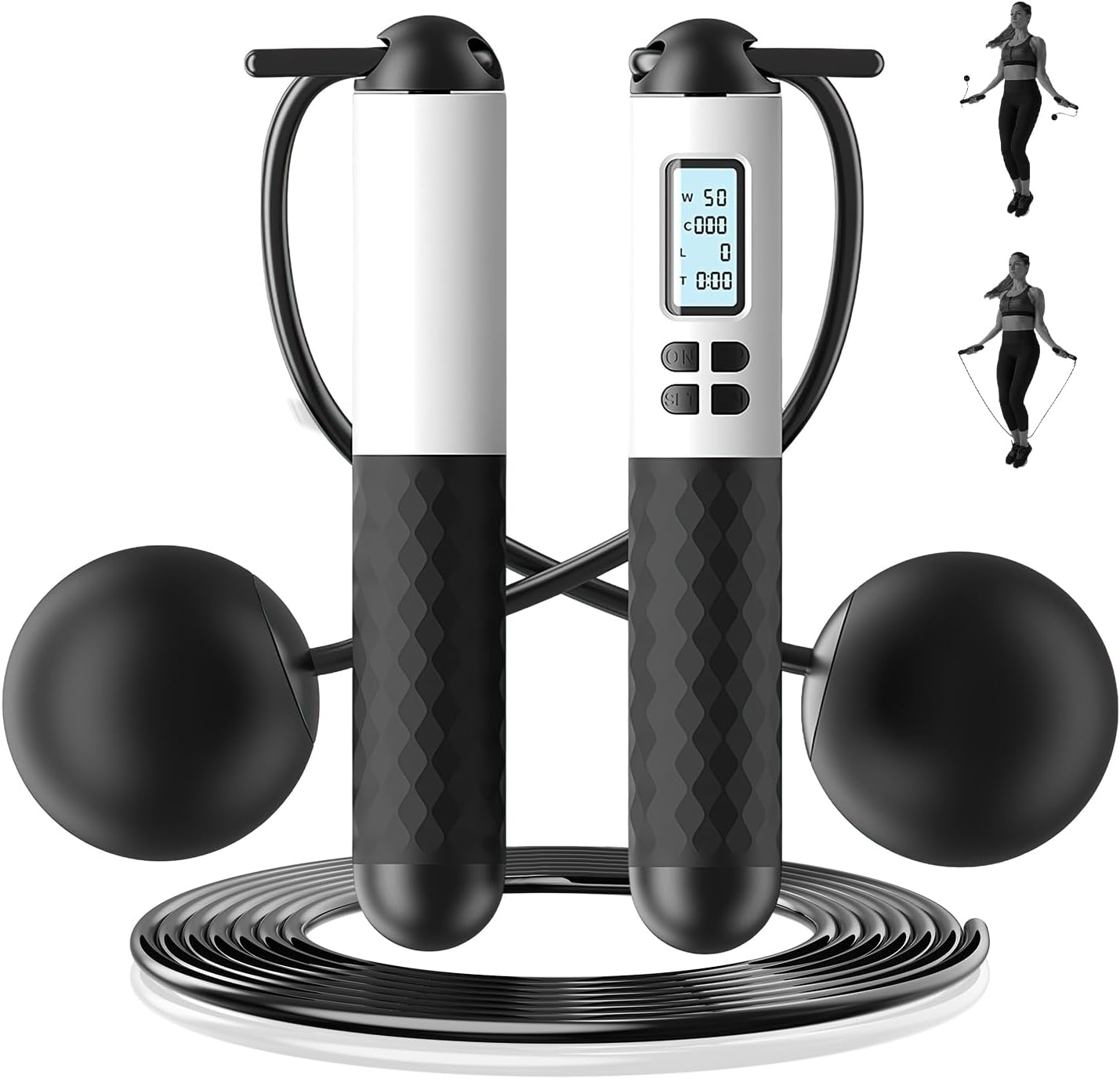 Smart Jump Rope Digital Counter - Corda de pular sem fio de