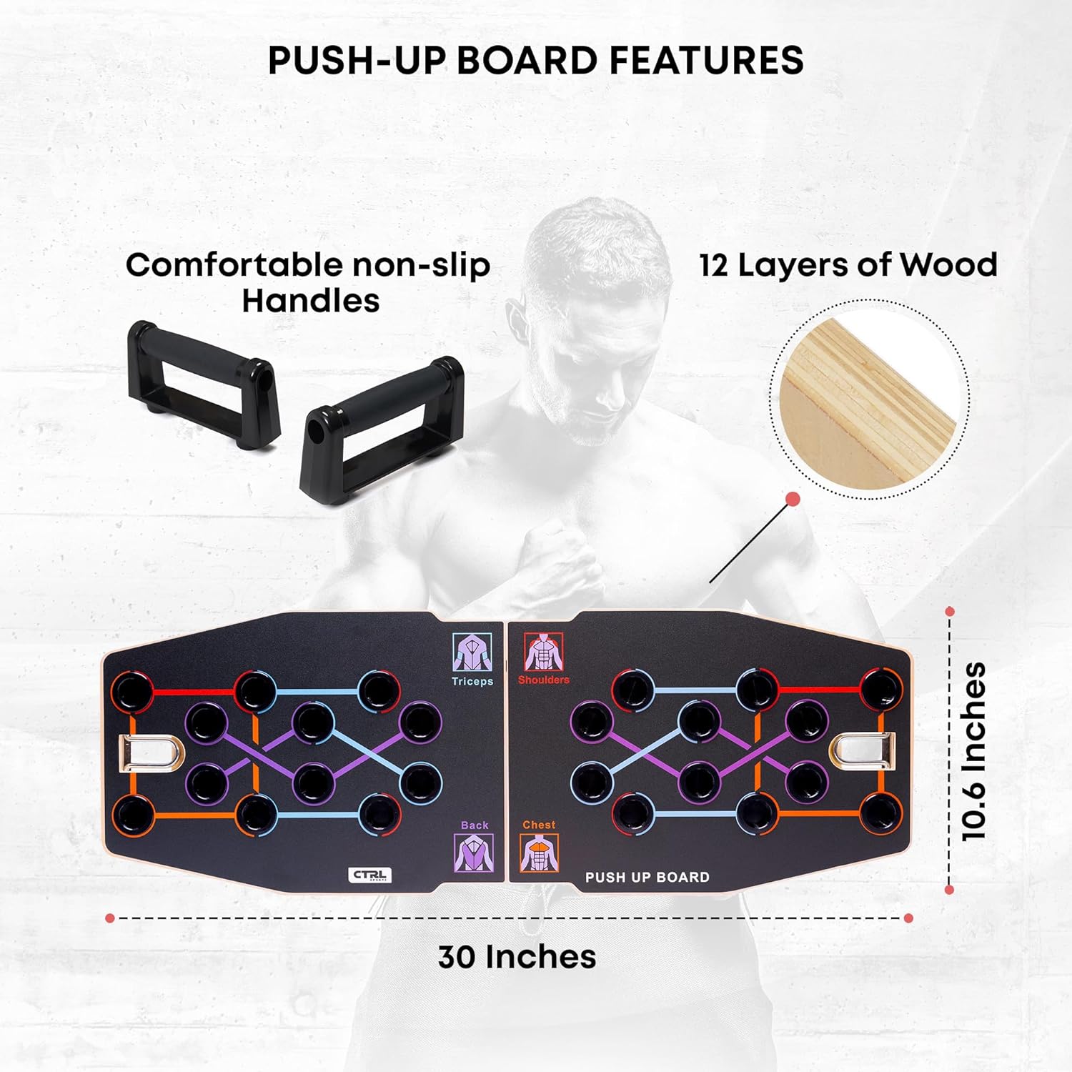 Push Up Board Foldable Multi Function - Prancha de Flexão Multifuncional Dobrável em