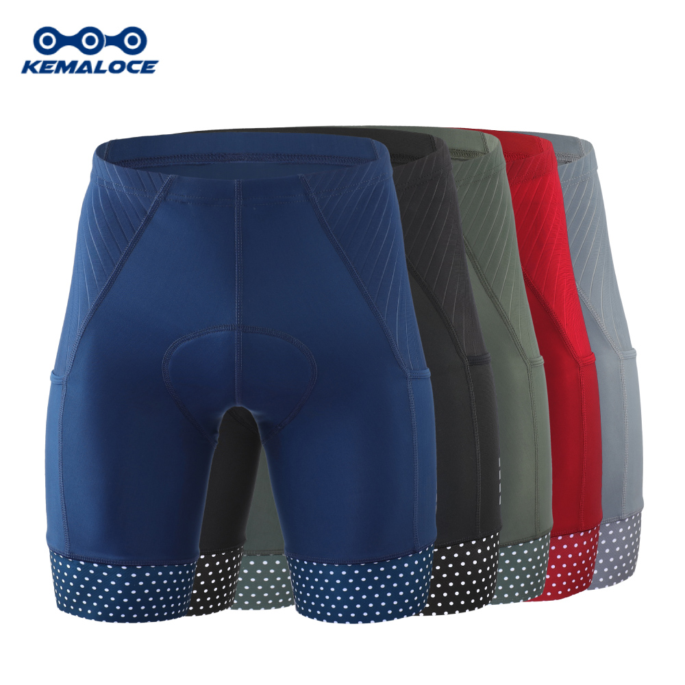 Padded Cycling Shorts 5D Gel - KEMALOCE-Shorts de ciclismo masculinos à prova