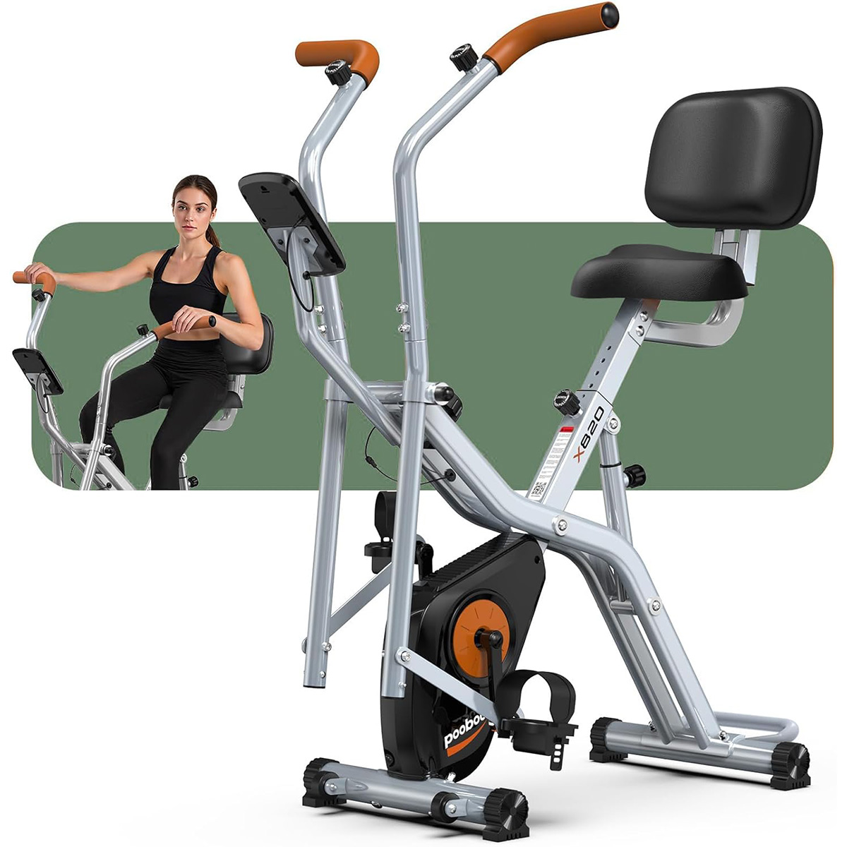 Exercise Bike Magnetic Resistance - Bicicleta de Exercício Dobrável 2 em